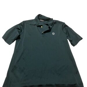 Vintage RockSteady Black Polo Size XL novelty buttons Elder Emo 2000s Y2K